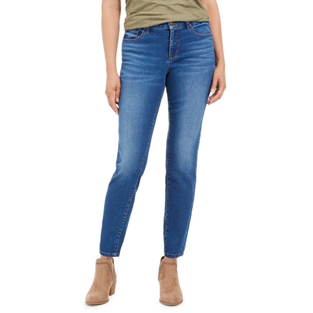 Style & Co. Women's 10 Petite Curvy-Fit Medium Wash Skinny Jeans NWT